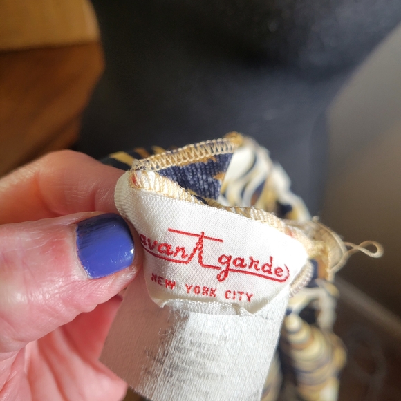 VINTAGE 60'S "AVANT GARDE" MOD NYLON ANIMAL PRINT TURTLENECK - Picture 5 of 9